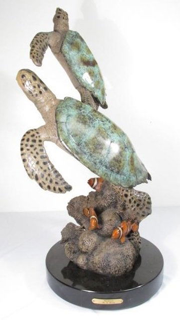 SANDRA KOOP POLYCHROME BRONZE SCULPTURE: 