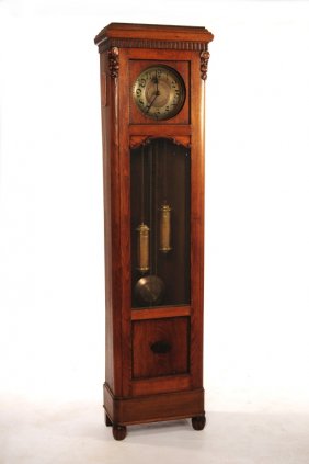 FRIEDRICH MAUTHE SCHWENNINGEN OAK GRANDFATHER CLOCK : Lot 200