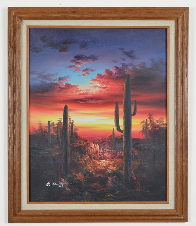 "Desert Sunset" By Artist Bernard Duggan : Lot 236