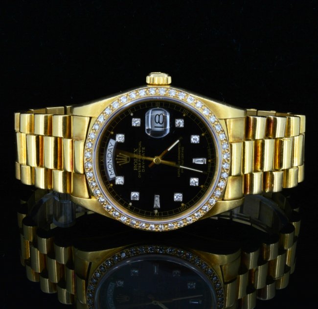 18K Gold men's Rolex Presidential watch