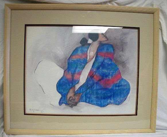 308: Vintage R.C. Gorman Signed & Dated 1977 Painting : Lot 308