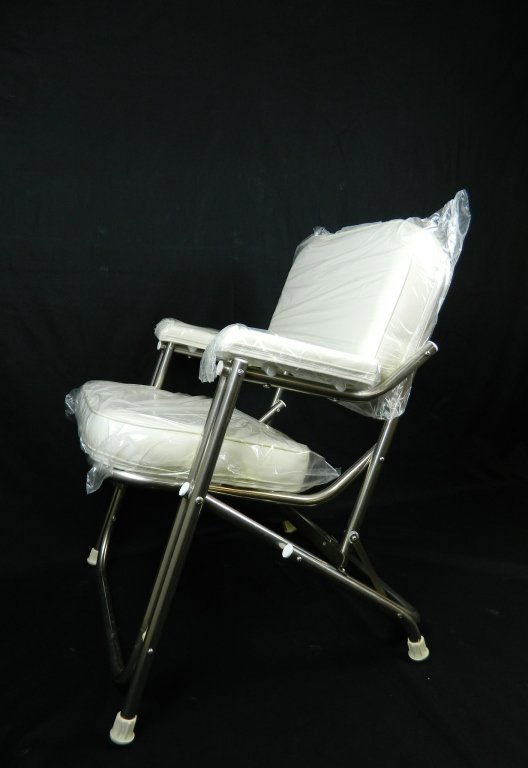 West Marine White Ss Boat Deck Chair Lot 37