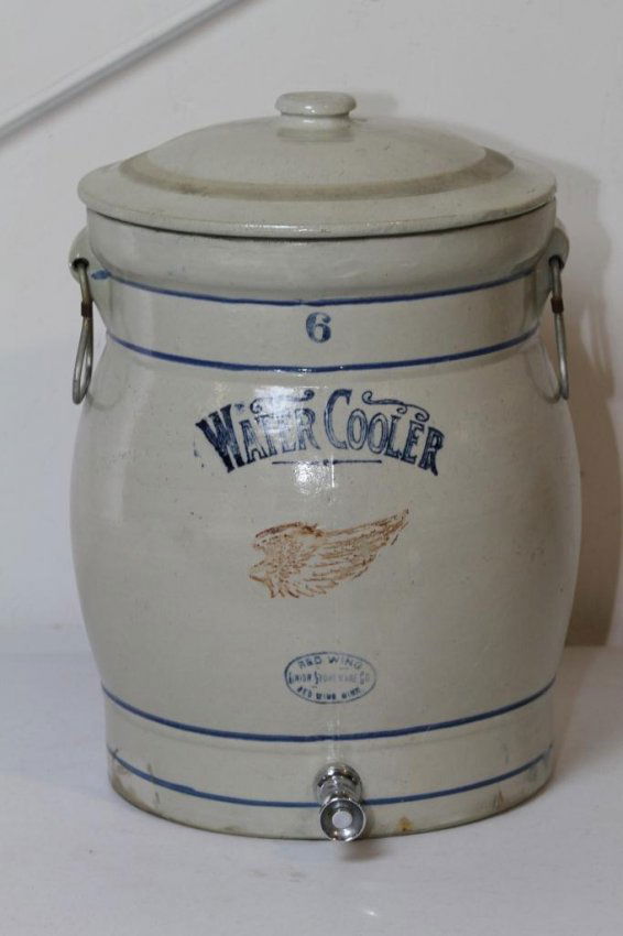 129 6 Red Wing Water Cooler Lot 129