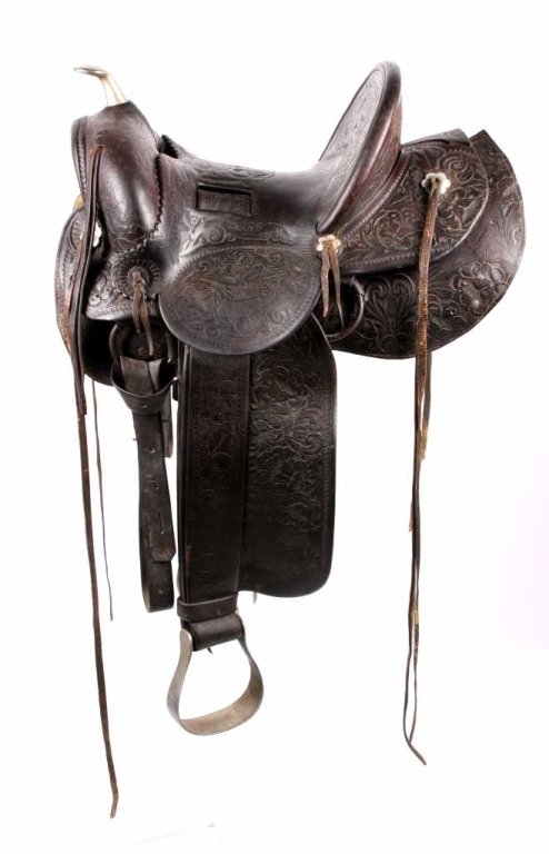 Miles City Saddlery Charles Coggshall Saddle Mt Ch : Lot 61