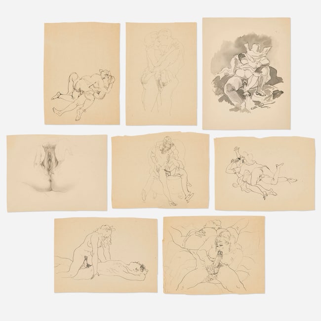 Jules Pascin, Untitled (eight works)