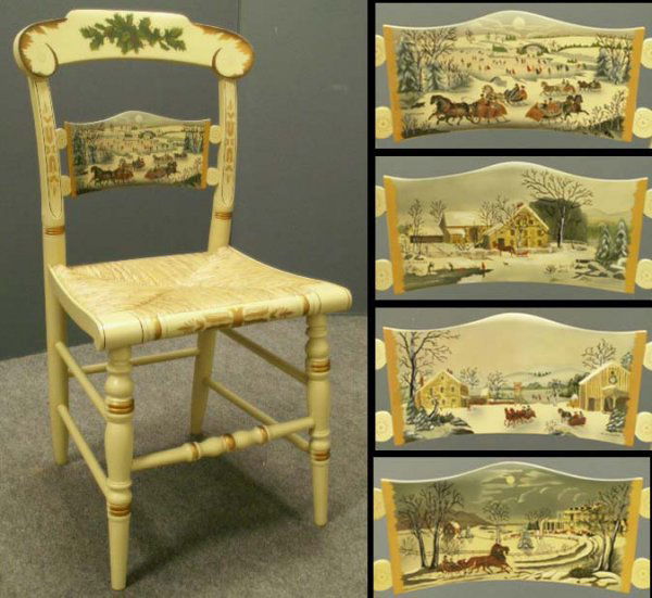 354 SET (4) HITCHCOCK LIMITED EDITION CHRISTMAS CHAIRS Lot 354