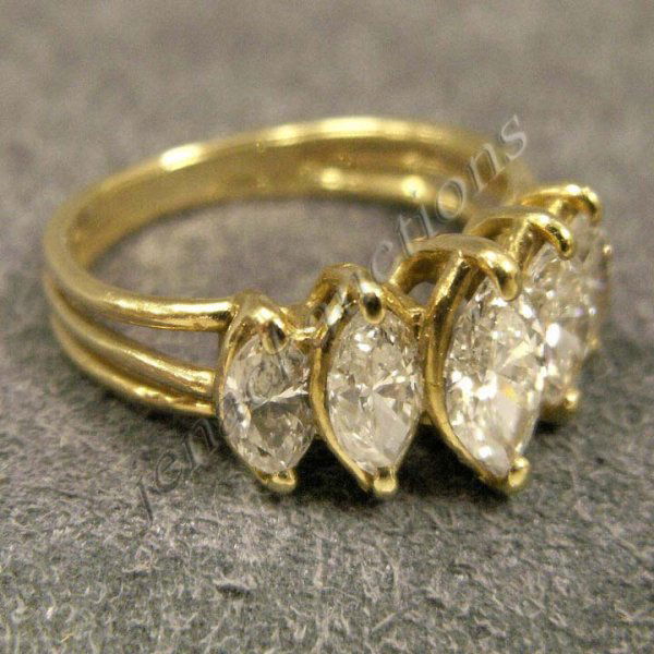 Marquise diamond ring auction