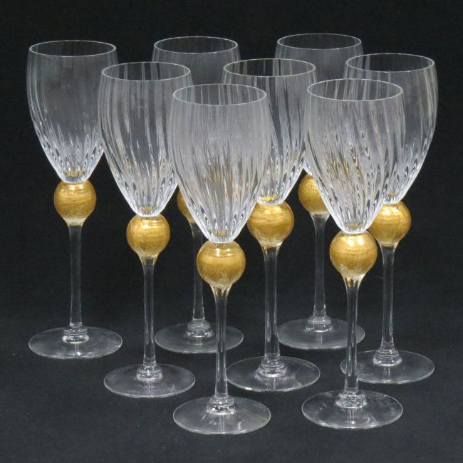 UNION STREET GLASS, SET (8) WINE GLASSES Lot 285