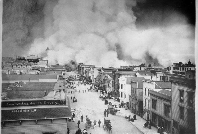 San Francisco Earthquake Gelatin Negative, 1906. : Lot 88