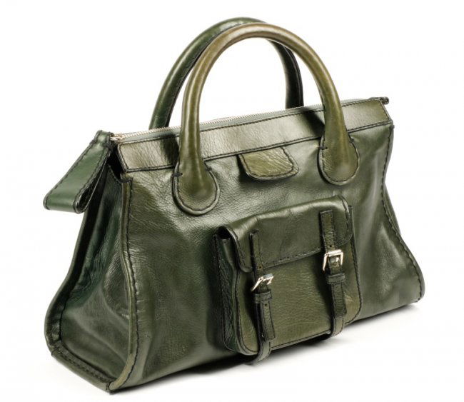 Chloe Edith Dark Green Leather Handbag w/ Dust Bag : Lot 202  