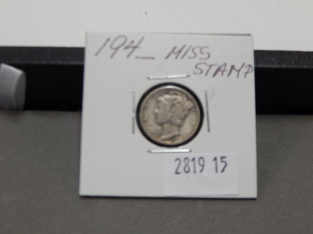 Mercury Mis Stamped Dime 194 Lot 152a