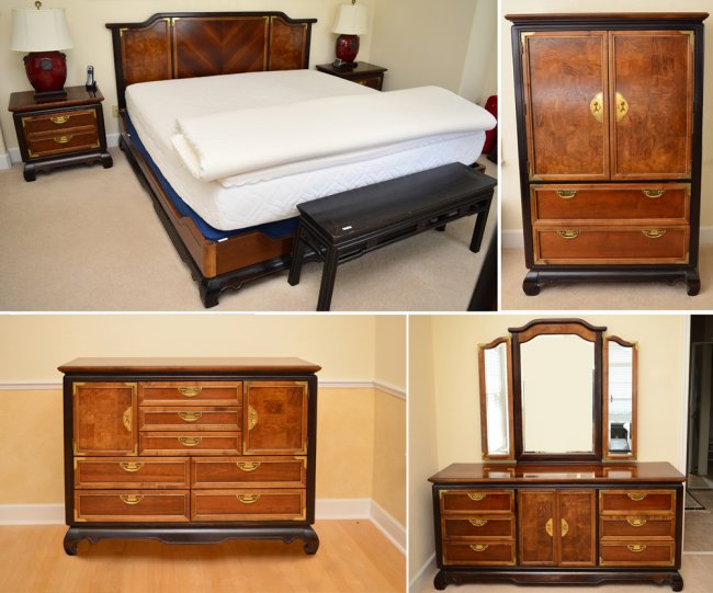 BROYHILL MING COLLECTION BEDROOM SET Lot 1173
