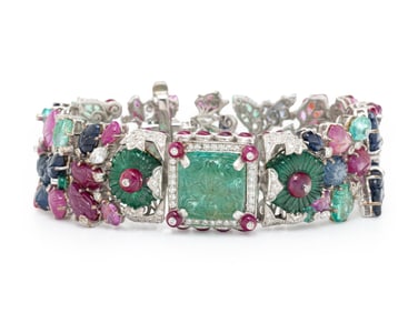 MULTIGEM AND DIAMOND BRACELET