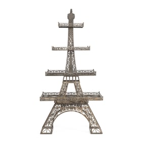 A Cast Metal Eiffel Tower Four-Tier Etagere