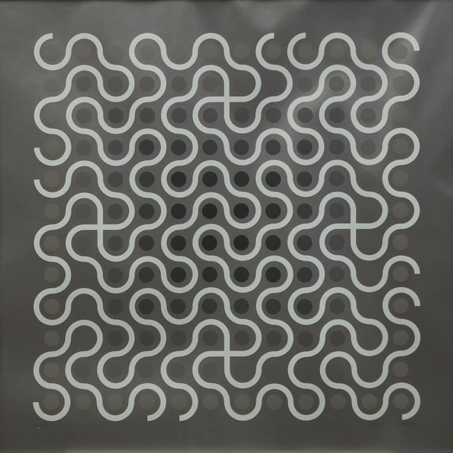 Edna Andrade (American, 1917-2008) Silver Moons, c. 1969