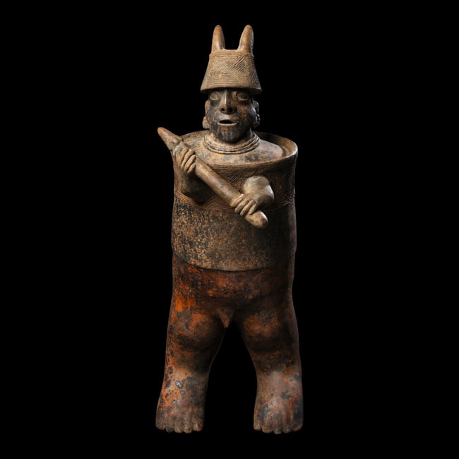 A Nayarit Terracotta Standing Warrior