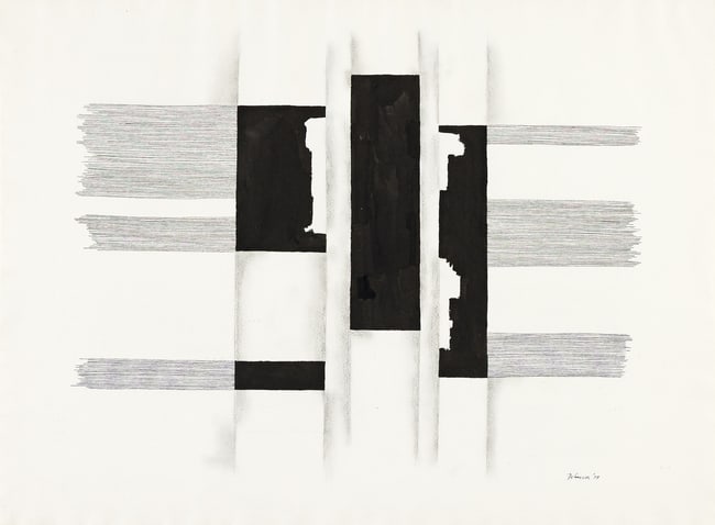 Dorothy Dehner, Abstraction, Ink on paper, 1978.