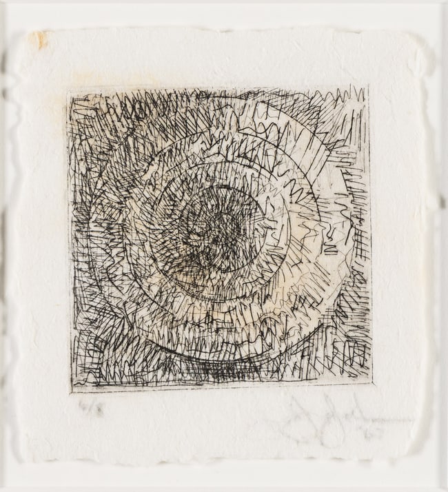 Jasper Johns, Target I, Etching on handmade Jeff Goodman paper, 1967.