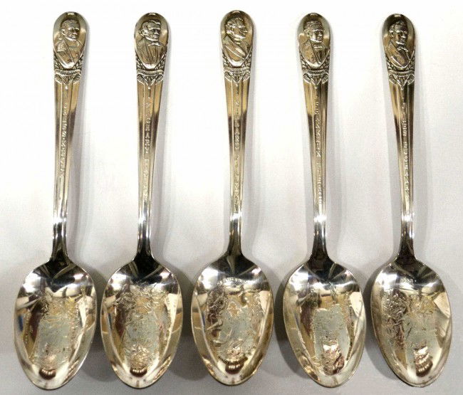 369 WM ROGERS PRESIDENTIAL SILVER PLATE SPOON SET Lot 369