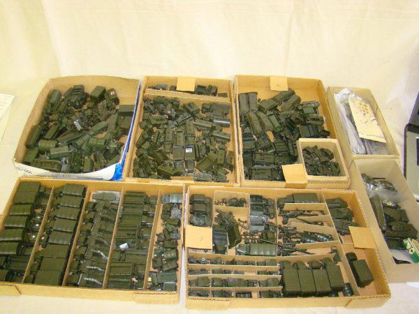 1599: (200+) RoCo HO Model Miniatures Tanks/Trucks : Lot 1599