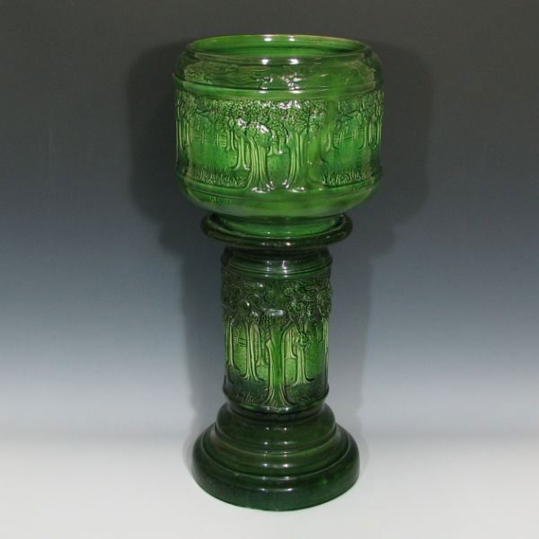 1084 Brush McCoy Woodland Jardiniere & Pedestal Lot 1084
