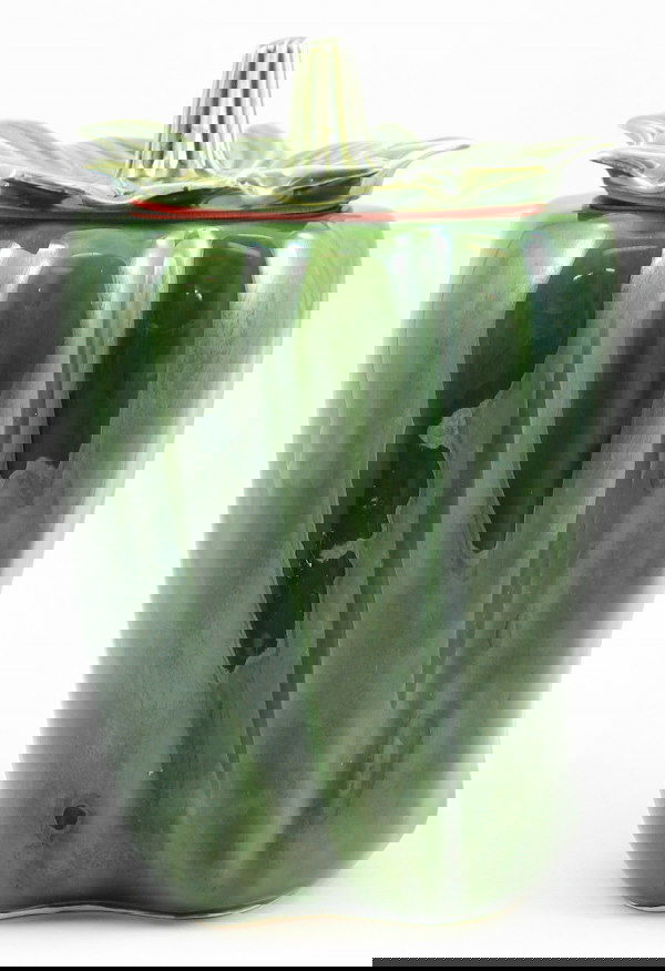 440 McCoy Green Pepper Cookie Jar w/ Lid Lot 440