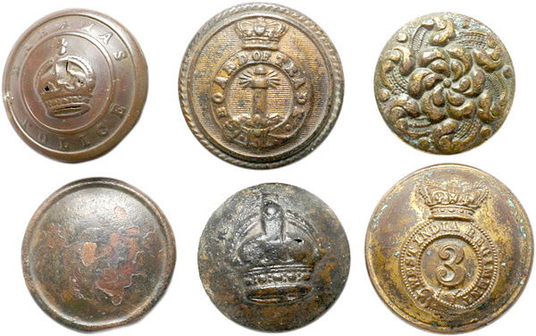 244: War of 1812 Period: Six British Military Buttons : Lot 244