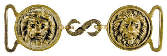 Revolutionary War, British Lion Head Sword Belt Buckle : Lot 53