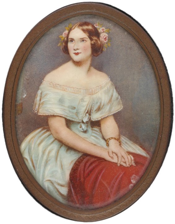 c. 1860 Oval Portrait Painting of Jenny Lind Lot 189