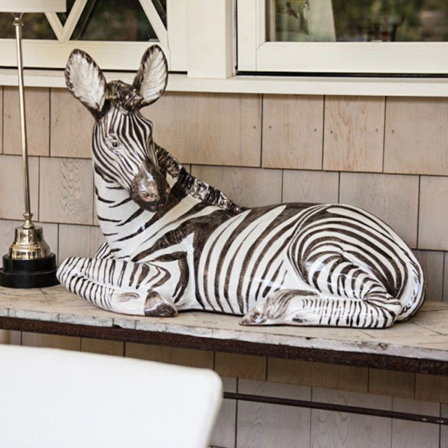 zebra statue decor