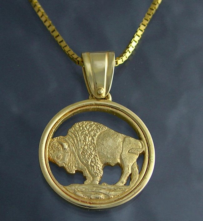 Small Darley Soft Gold Washed Metallic Buffalo