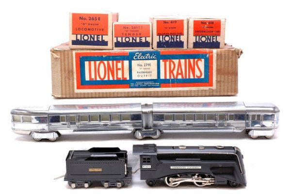 2816: Lionel 279e Silver Streak Passenger Set Boxed : Lot 2816