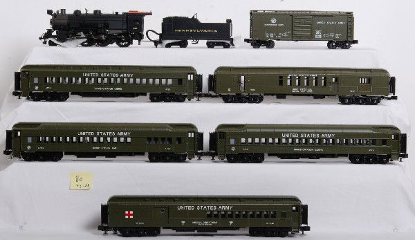 80: MTH Pennsylvania troop train set 20-3801-1 : Lot 80