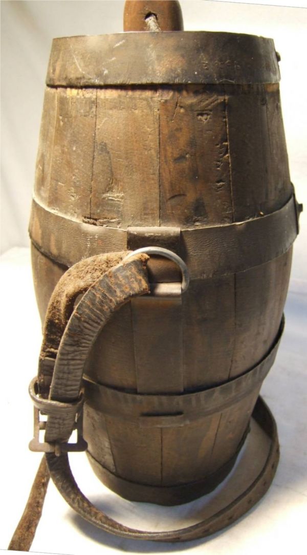 3150 Civil War Period Black Powder Keg, 11 1/2H x 8 1/ Lot 3150