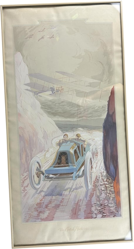 MONTAUT UN MATCH MODERNE LITHOGRAPH PRINT