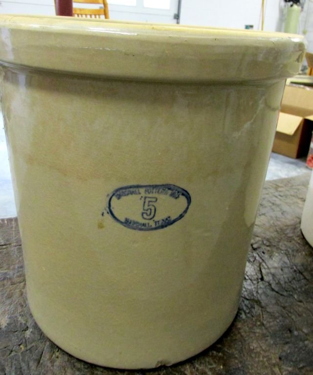 Marshall Pottery Texas 5 Gallon Crock Lot 315
