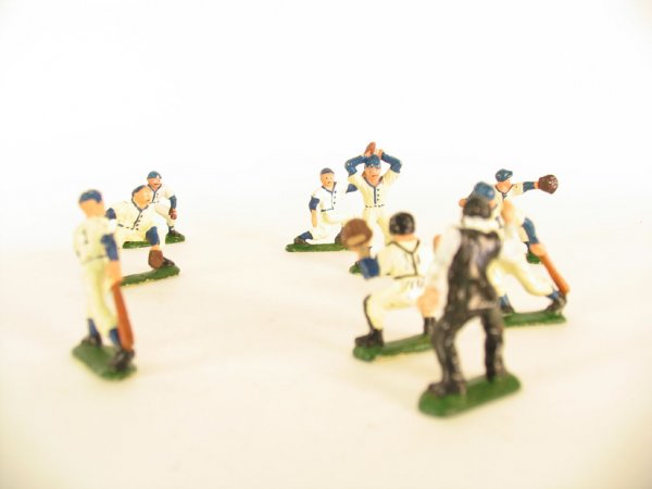 miniature baseball players