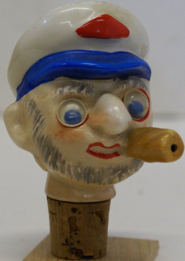 ceramic bottle stoppers vintage RARE stopper wine porcelain bottle sailor Vintage 608 Lot cork :