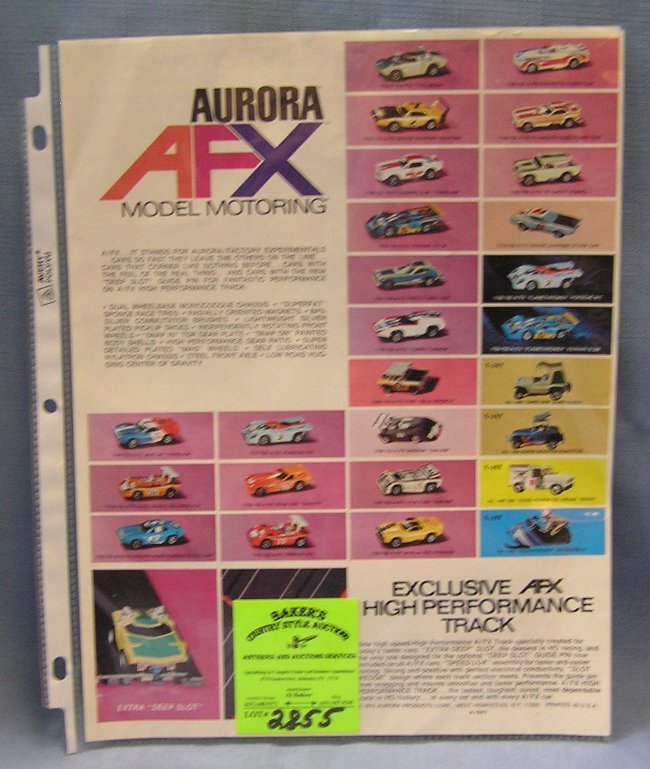 Vintage Aurora AFX model race car catalog Lot 2855