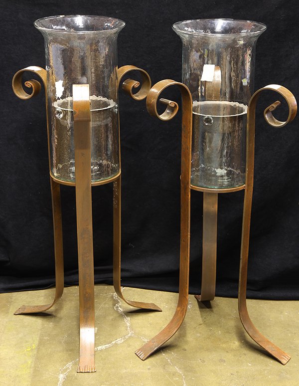 (lot of 2) Spanish Revival style candle holders Lot 4454