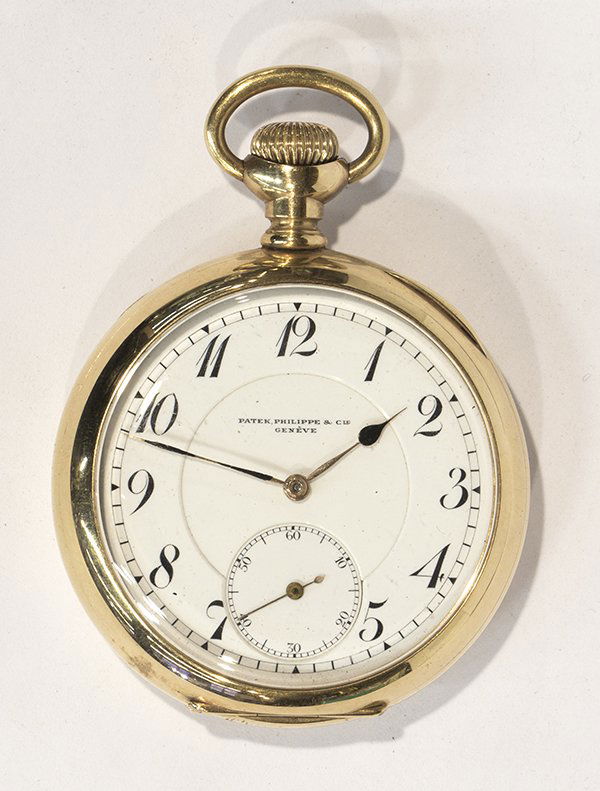 Patek Philippe 14k yellow gold open face pocket watch,