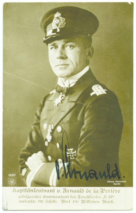 ARNAULD DE LA PERIERE, LOTHAR VON WWI / WWII UBOAT Lot 165