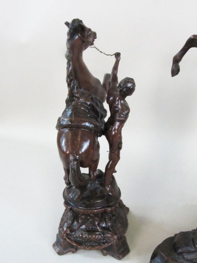 Bronze Horses Clock Lot 107