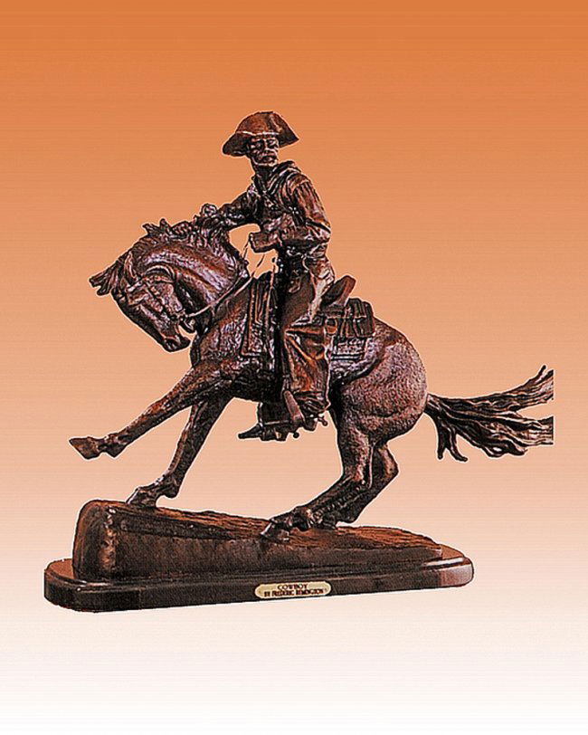 Charles Russell Arizona Cowboy Bronze Sculpture : Lot 616