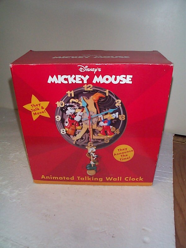 86: Disney's Mickey Mouse animated talking wall clock. : Lot 86