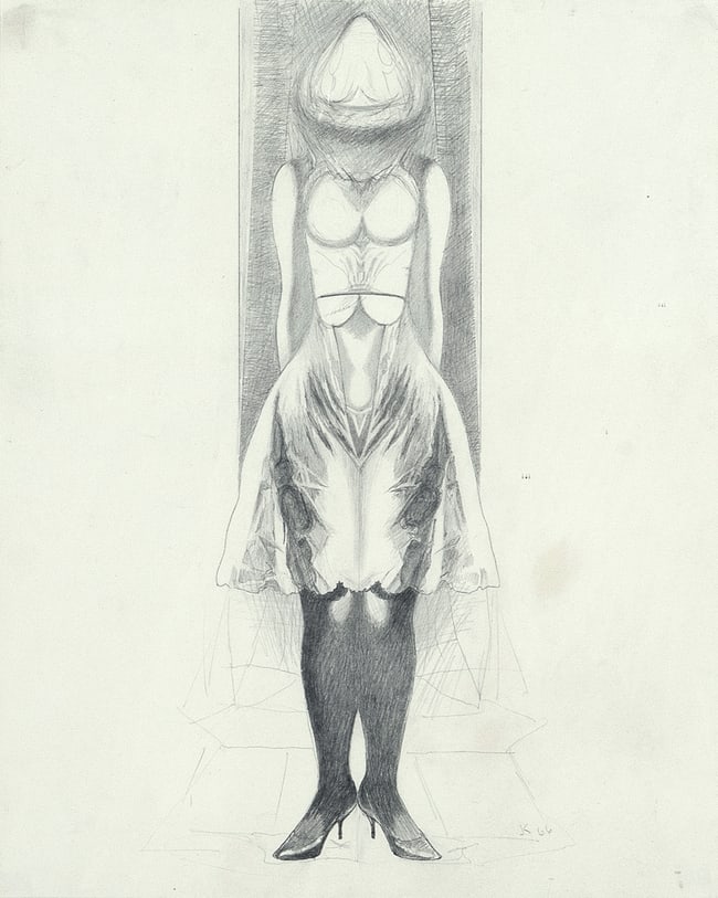 John Kacere, Untitled (Standing Female Figure), 1966