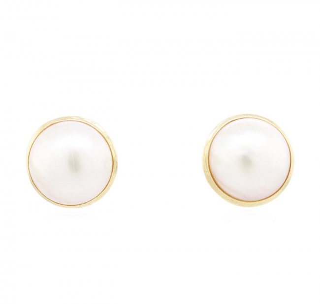 14KT Yellow Gold Pearl and Diamond Jewelry Suite