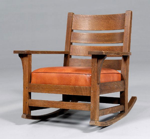 13 L&JG Stickley rocking chair, Lot 13
