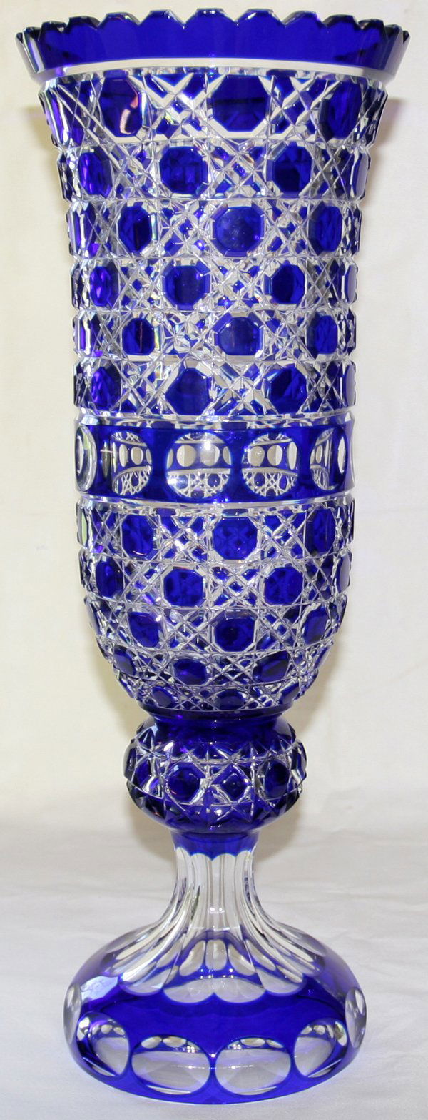 112409 IRENA CRYSTAL W COBALT BLUE VASE H21 DIA8 Lot 112409   4474983 1 L 