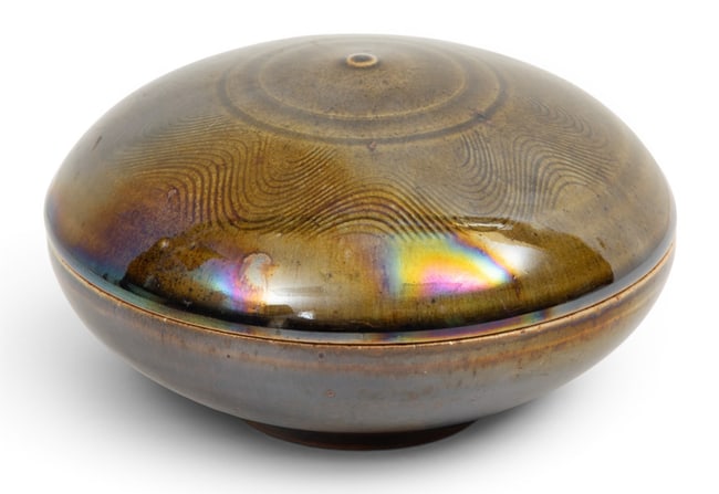 Don Pilcher (American, B. 1942) Porcelain Covered Tea Bowl, Ca. 1980, H 3